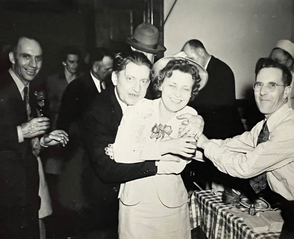 Bad Axe Theatre - Bad Axe Theatre Opening Party 1947 - Al Johnson (newer photo)